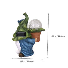 Load image into Gallery viewer, Toyvian 1PC Solar Energy Resin Old Man Decorative Lamp Unique Garden Decor Soft Lighting for Home Party present for Festivals and Holidays
