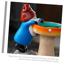 Load image into Gallery viewer, Toyvian Cartoon Solar Garden Gnome Figurine Funny Resin Craft Ornament with LED Light Outdoor Decorative Statue for Lawn and Patio Unique Solar Powered Garden Decor
