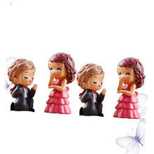 Load image into Gallery viewer, VANZACK 1set Miniature Couples Adornment Resin Crafts for Micro Landscape Desktop Decoration Creative Cartoon Design for Mini Gardens Succulent Displays and Home Decor 2pairs
