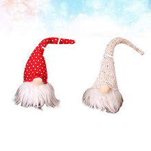 Load image into Gallery viewer, VALICLUD 2pcs christmas decorations indoor xmas hanging decor ornament christmas hanging swedish gnomes lighting plush swedish gnome doll plush gnomes glowing Gnome home decoration LED Tom
