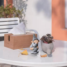 Load image into Gallery viewer, Iouyjiu Funny Design Garden Decorations, Resin Garden Ornaments Outdoor, Cute Yard Gnome Statues, Small Outdoor Gnome Figurines 9x9x15cm for Garden, Yard, Patio, Outdoors, Gray Color
