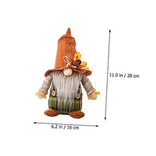 Load image into Gallery viewer, Cabilock 2pcs Decorative Gnome Dolls for Thanksgiving Knitted Fall Gnome Ornaments Maple Leaf Hats Harvest Festival Decor for Home and Garden
