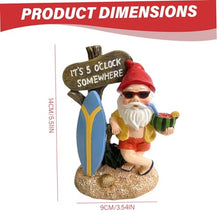 Load image into Gallery viewer, Gnome Figurines 6 Inch Cute &amp; Funny Resin Gnome Statue Weather-Resistant Summer Gnomes Decorations for Yard, Garden, Beach, Gnome Gifts, Surf Garden Gnomes Gnome Statue Gnomes Decorations for Yard
