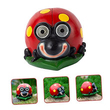 Load image into Gallery viewer, Toyvian Solar Garden Ladybug Figurine Water Resistant Outdoor Statue Decorative Solar Lights for Lawn Automatic Dusk to Dawn Illumination
