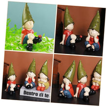 Load image into Gallery viewer, ABOOFAN Funny Garden Gnome Unusual Garden Ornament Resin Tabletop Toy Indoor Scene Accessory Photo Prop
