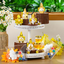 Load image into Gallery viewer, Foilswirl 8 Pcs Bee Gnome Ceramics to Paint Ready to Paint Your Own Ceramic Gnome Statues DIY Unpainted Ceramics Paintable Figurines Kit Crafts with Brush Palette for Boys Girls
