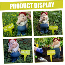 Load image into Gallery viewer, Happyyami 1set Garden Gnome Figurine Funny Resin Dwarf Statues for Outdoor Decoration Adorable Garden Supplies for Lawn and Patio Creative Landscape Art Decor
