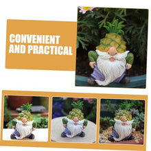 Load image into Gallery viewer, SUPVOX Resin Garden Gnome Figurine Durable Fading Lawn Ornament Cute Cartoon Gnome Statue for Outdoor Patio Garden Pathway Decoration

