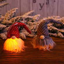 Load image into Gallery viewer, VALICLUD 2pcs christmas decorations indoor xmas hanging decor ornament christmas hanging swedish gnomes lighting plush swedish gnome doll plush gnomes glowing Gnome home decoration LED Tom
