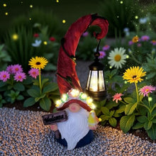Load image into Gallery viewer, Solar Outdoor Figurine Lights Gnome Garden Decor Statue with LED Flowers &amp; Lantern, Glowing Fairy Yard Decorations for Outside Patio Yard Front Porch, Housewarming Home Decor Gifts Thanksgiving

