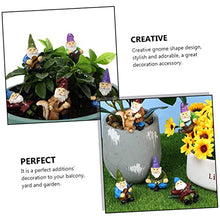 Load image into Gallery viewer, Cabilock 6pcs Unique Resin Gnome Statue Ornament Garden Decor for Gnomes Garden Ornaments Fun Outdoor Flower Pots
