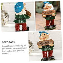 Load image into Gallery viewer, Happyyami Gnome Welcome Sign Garden Decor Resin Waterproof Gnome Ornament Unique Dwarf Sculpture
