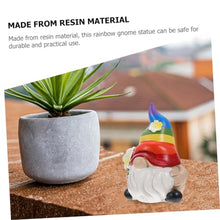 Load image into Gallery viewer, Happyyami 2pcs Rainbow Gnome Statues Garden Decor for Outdoor Use for Flower Bed and Backyard Ornaments

