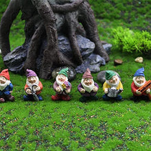 Load image into Gallery viewer, Rwedkd 7 Pieces Gnome Fairy Resin Statues Mini Garden Statues Decoration Tale Statue for Holiday Decoration
