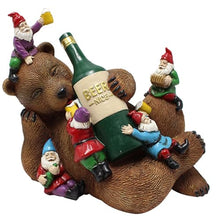 Load image into Gallery viewer, Garden Ornaments, Funny Garden Gnomes Drunk Bear Funny Gnome Statues Dwarf Figurine Resin Garden Statue Home Decoration for Lawn Ornaments
