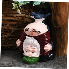 Load image into Gallery viewer, Cabilock 2pcs Funny Garden Gnomes Statues Resin Welcome Decorations for Home Cute Inverted Gnome Figurines for Outdoor Patio Unique Idea
