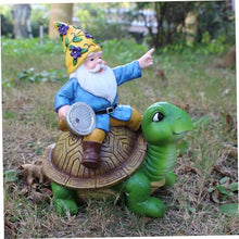 Load image into Gallery viewer, Happyyami Cartoon Solar Gnome Lamp Ornament Solar-Powered Resin Garden Decor for Outdoor Use and Weather-Resistant Unique Decoration for Home and Lawn
