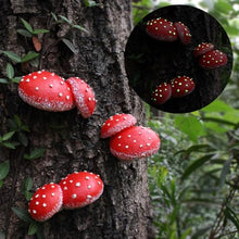 Load image into Gallery viewer, Mellshy Luminous Mushroom Garden Decorations Resin Mushroom Tree Hugger Glow in The Dark Mushroom Yard Decor for Outdoor Fairy Garden Micro Landscape Flower Pot Tree Decor
