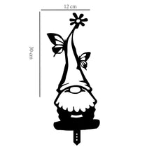 Load image into Gallery viewer, 4 Pcs Garden Stake Hollow Out Gnomes Sculpture For Creative Acrylic Dwarf Decor Outdoor Patio Decorative Landsca Garden Gnomes For Outside Large Hollow Out
