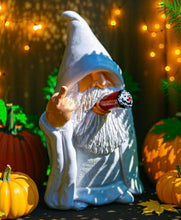 Load image into Gallery viewer, Middle Finger Decor Statue, 5.9in Naughty Smoking Wizard Dwarf- Funny Garden Gnomes Outdoor Decorations for Lawn Patio Yard Home Decor Easter Halloween
