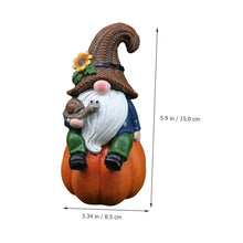 Load image into Gallery viewer, Happyyami Naughty Garden Gnome Statue Adorable Resin Sculpture for Home Patio Decor Unique Festive Ornament for Christmas Holidays Lovely Gnome Garden Decoration
