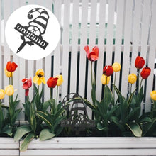 Load image into Gallery viewer, Toyvian Adorable Garden Gnome Stake Easy Ground Insertion Decor for Outdoor Garden Patio Cute Metal Dwarf Insert for Joyful Festivals Flower Pots More
