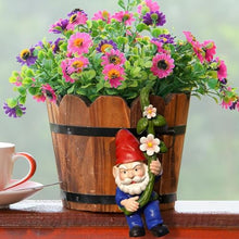 Load image into Gallery viewer, Czlotyh Hanging Gnome Figurines Flower Pot Hugger Climbing Gnome Resin Garden Statue Decoration Outdoor Fence Patio Yard Ornaments
