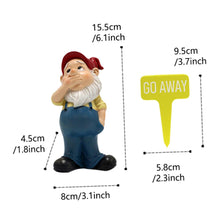 Load image into Gallery viewer, Happyyami 1set Garden Gnome Statue Funny Gnome Decor for Outdoor Spaces Durable Garden Marker for Lawn Patio for Nature Lovers Housewarming
