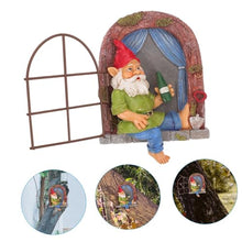 Load image into Gallery viewer, Cabilock 1pc Creative Gnome Statue Hanging Craft Adorable Drinking Dwarf Decor for Indoor and Outdoor Garden Lightweight Tree Ornament for Patio Lawn Decoration
