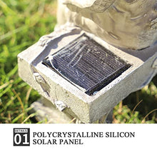 Load image into Gallery viewer, PacuM Angel Sculpture with Flower Solar Lights Boy and Girl Statue Garden Indoor Outdoor Waterproof Resin Ornament Lamp for Outside Fairy Lawn Flowerbed
