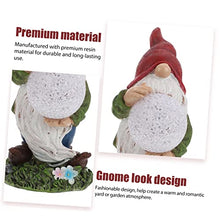 Load image into Gallery viewer, Toyvian 1Pc Garden Solar Light Gnome Statue Ornament Charming Outdoor Decor for Lawn Patio Landscape Durable Resin Design with Solar Function for Warm Ambiance
