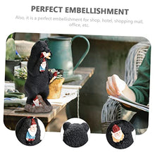Load image into Gallery viewer, Happyyami Black Bear Statue Garden Gnome Decoration Durable Lawn Art Sculpture for Outdoor Patio Fun Bear Figurine for Garden Decor Bright Colors for Festivals and Parties
