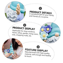 Load image into Gallery viewer, Happyyami Garden Gnome Figurine Decorative Ornament for Home and Garden Doll Flowers for Lawn Desk Tiered Tray Decoration
