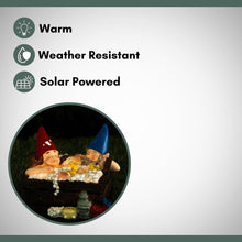 Load image into Gallery viewer, Garden Mile® Novelty Solar Powered Garden Gnome Statue Garden Gnomes Solar Powered Lights Resin Gnomes Statue Outdoor Decoration Bubble Bath
