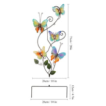 Load image into Gallery viewer, Metal Butterfly Stake for Garden Ornaments Outdoor, Large Colorful Butterfly Sculpture, Decorative Animal Flower Stakes for Patio Lawn Yard Decoration, 83 x 26 CM
