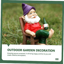 Load image into Gallery viewer, BESPORTBLE Outdoor Garden Gnome Dwarf Statue Resin Gnome Ornament Small Dwarf Ornament
