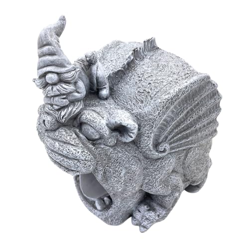 TOYANDONA Resin Garden Gnome Downspout Extender Weather Resistant Gutter Drain Spout Decoration Unique Garden Gnome Decor for Lawn and Outdoor Spaces for Waterfall Diversion
