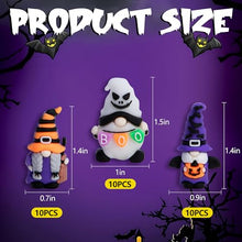 Load image into Gallery viewer, Watayo 30 Pcs Halloween Mini Gnome Ornaments, Halloween Decoration Miniature Gnomes Figurines, Pumpkin Ghost Gnomes Tiny Statue Figurines for Party Gifts Home Table Garden Landscape Decor

