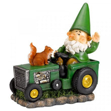 Load image into Gallery viewer, Fun Garden Ornament Wilf the Gnome on Tractor ideal for pond , garden decor
