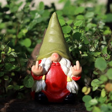 Load image into Gallery viewer, Middle Finger Female Gnome Statue 5.1in， Naughty Garden Gnome Statue Decoration and Lawn Ornament - Funny Garden Gnomes for Outdoor or Home Decor
