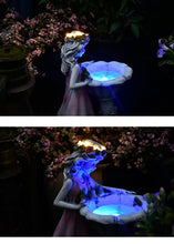 Load image into Gallery viewer, AREPAS solar lights garden ornaments decorations sculpture lawn Courtyard front door outside porch outdoor gifts for women decor waterproof large (fairy)

