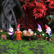 Load image into Gallery viewer, Creative Resin Gnome Garden Decor 6-Piece Set: Christmas Crafts, Mini Landscapes, Elf Ornaments, Dwarf Gathering Sculptures, Innovative Figurines.
