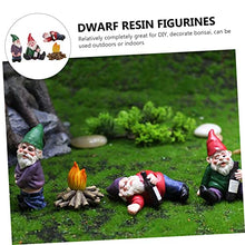 Load image into Gallery viewer, POPETPOP 4pcs Miniature Resin Dwarfs Small Dwarf Garden Decor Personality Garden Ornaments Micro Landscape Adornment Perfect Present for Friends Families
