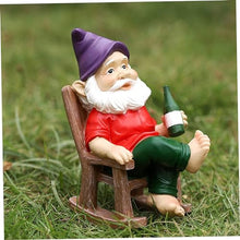 Load image into Gallery viewer, Xoeryoy Funny Garden Gnomes Decoration Statue Resin Rocking Chair Dwarf Ornament Mini Garden Gnome Statue Ornaments #·

