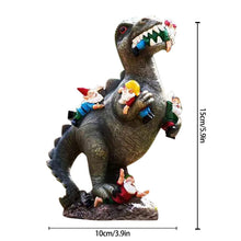 Load image into Gallery viewer, Jetcloud Garden Gnome Ornaments Dinosaur Eating Gnomes Outdoor Decor Funny Gnomes Sculpture Resin Figurine for Patio Decor Garden Art Resin Statue
