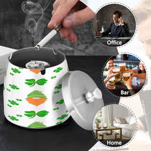 Load image into Gallery viewer, Cute Gnomes Green Shamrock Ash Tray Women, Stainless Steel Cigar Ashtray, Ash Trays Indoor
