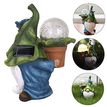 Load image into Gallery viewer, Toyvian 1PC Solar Energy Resin Old Man Decorative Lamp Unique Garden Decor Soft Lighting for Home Party present for Festivals and Holidays
