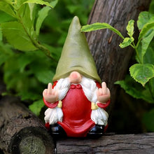 Load image into Gallery viewer, Middle Finger Female Gnome Statue 5.1in， Naughty Garden Gnome Statue Decoration and Lawn Ornament - Funny Garden Gnomes for Outdoor or Home Decor
