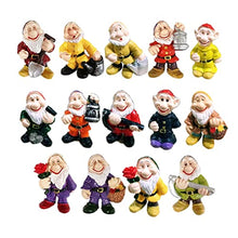 Load image into Gallery viewer, 14PCS Fairy Garden Gnome Statue Mini Dwarf Elf Resin Sculpture Potted Micro Landscape
