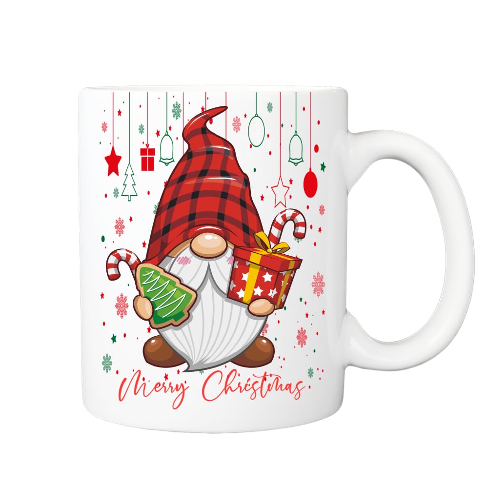 Pickhut Christmas Gonk Gnome Hot Chocolate Mug, Movie Cup, Secret Santa, Stocking Filler, Gonk Lover Gifts for Birthday, Xmas Eve Box (Male Gonk)